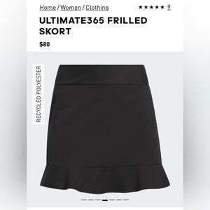 NWT adidas 365 frilled skort